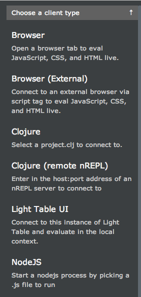 LightTable connections