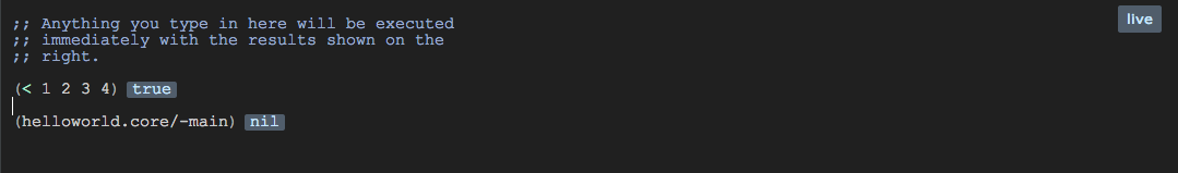 LightTable commands